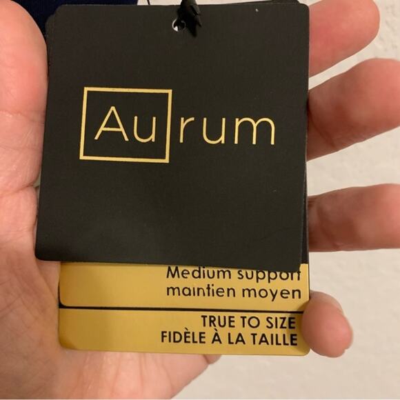 AUrum Activewear Navy Blue Hermosa Sports Bra in Total Eclipse - Picture 7 of 15